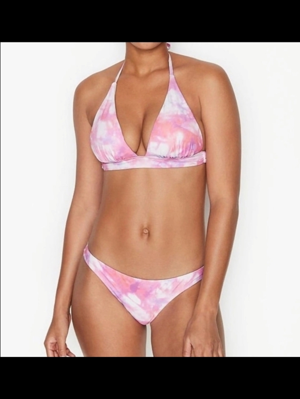 Victoria's Secret Pink Tie-Dye Push-up Halter Bikini Set